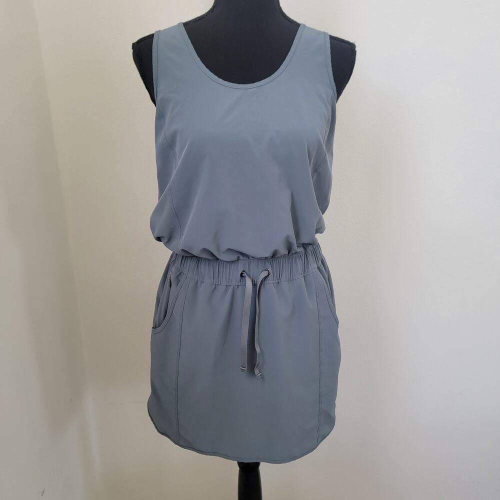 Patagonia Steel Blue Sleeveless Drawstring Skort Dress